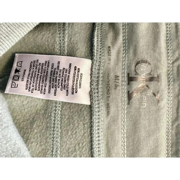 Calvin Klein Women Logo Fleece Lined Jogger Sweatpants Size Medium Sage NWOT - Picture 3 of 3